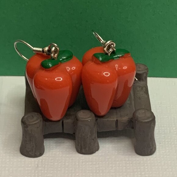 Red Pepper Earring, Funny Food Earring, Gift Idea, Chef Earring, Cook Earring - Picture 4 of 7